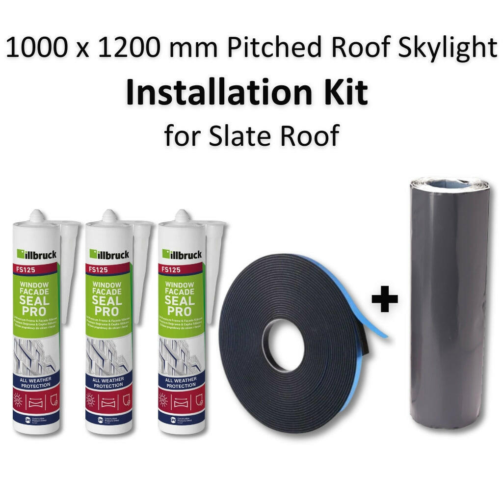 400 X 2000 Mm Pitched Roof Skylight Tiled Roof Installation Kit