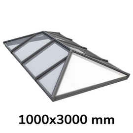1000 x 3000 mm Korniche Style #6 Aluminium Roof Lantern.