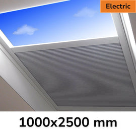 1000 x 2500 mm Electric Blinds for Flat / Pitched Roof Skylights & Roof Lanterns.