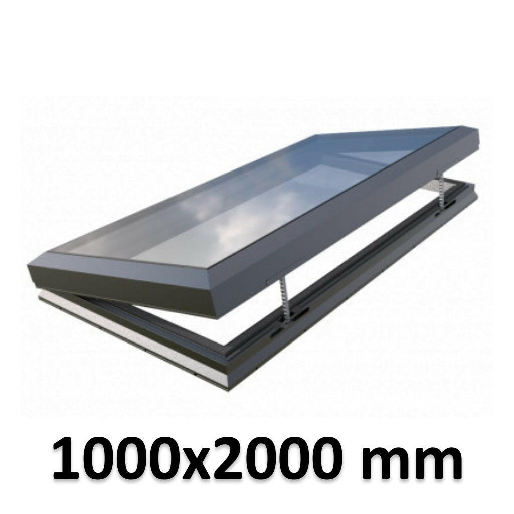 1000 x 2000 mm Electric Opening Glass Link Skylight | Premium Range.