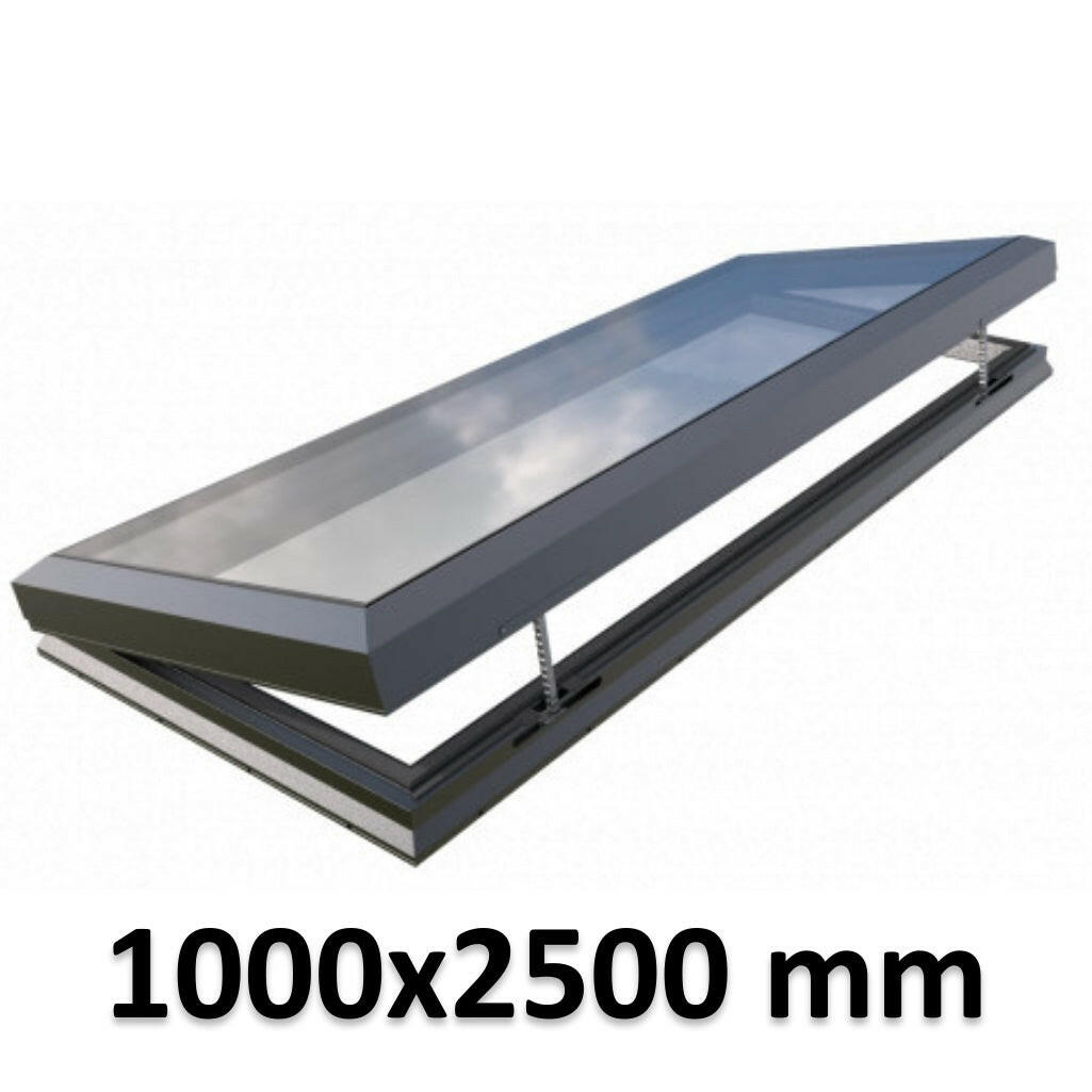 1000 x 2500 mm Electric Opening Glass Link Skylight | Premium Range.