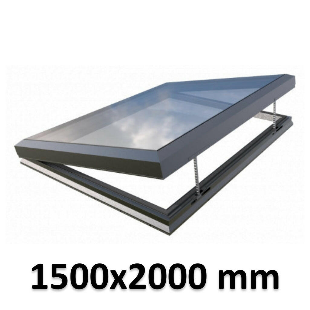 1500 x 2000 mm Electric Opening Glass Link Skylight | Premium Range.