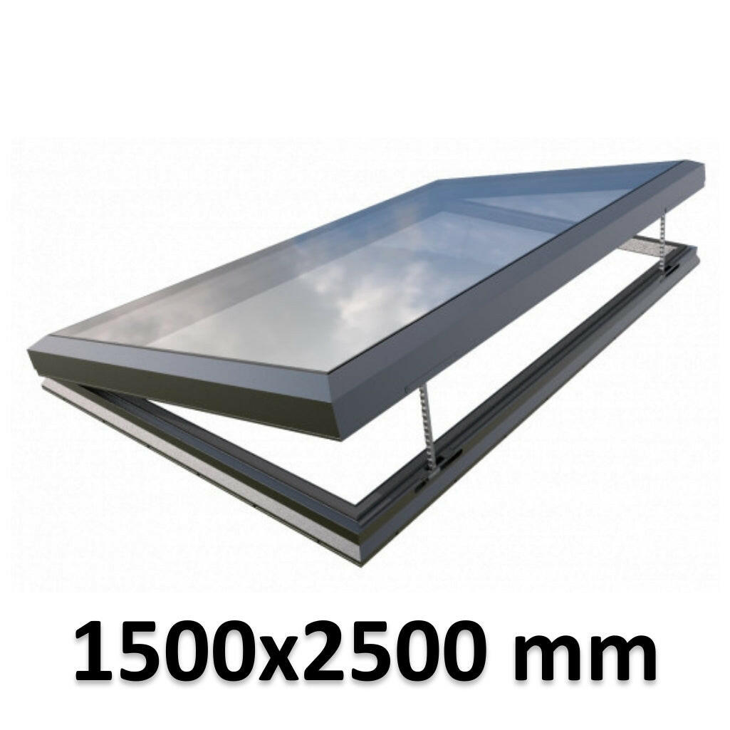 1500 x 2500 mm Electric Opening Glass Link Skylight | Premium Range.