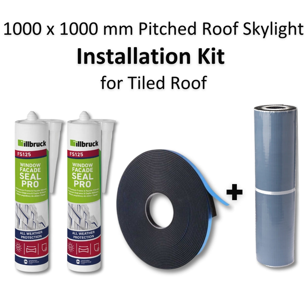 1000 x 1000 mm Pitched Roof Skylight (Tiled Roof) Installation Kit