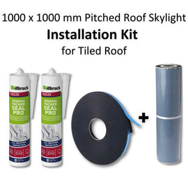1000 x 1000 mm Pitched Roof Skylight (Tiled Roof) Installation Kit.