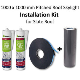 1000 x 1000 mm Pitched Roof Skylight (Slate Roof) Installation Kit.