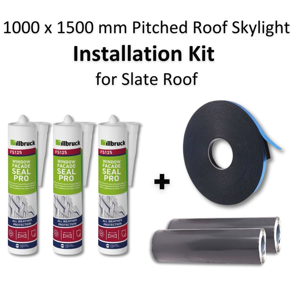 1000 x 1500 mm Pitched Roof Skylight (Slate Roof) Installation Kit