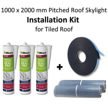 1000 x 2000 mm Pitched Roof Skylight (Tiled Roof) Installation Kit.