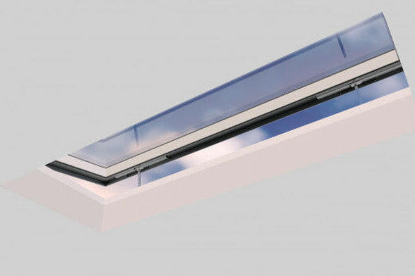 1000 x 2500 mm Electric Opening Glass Link Skylight | Premium Range.