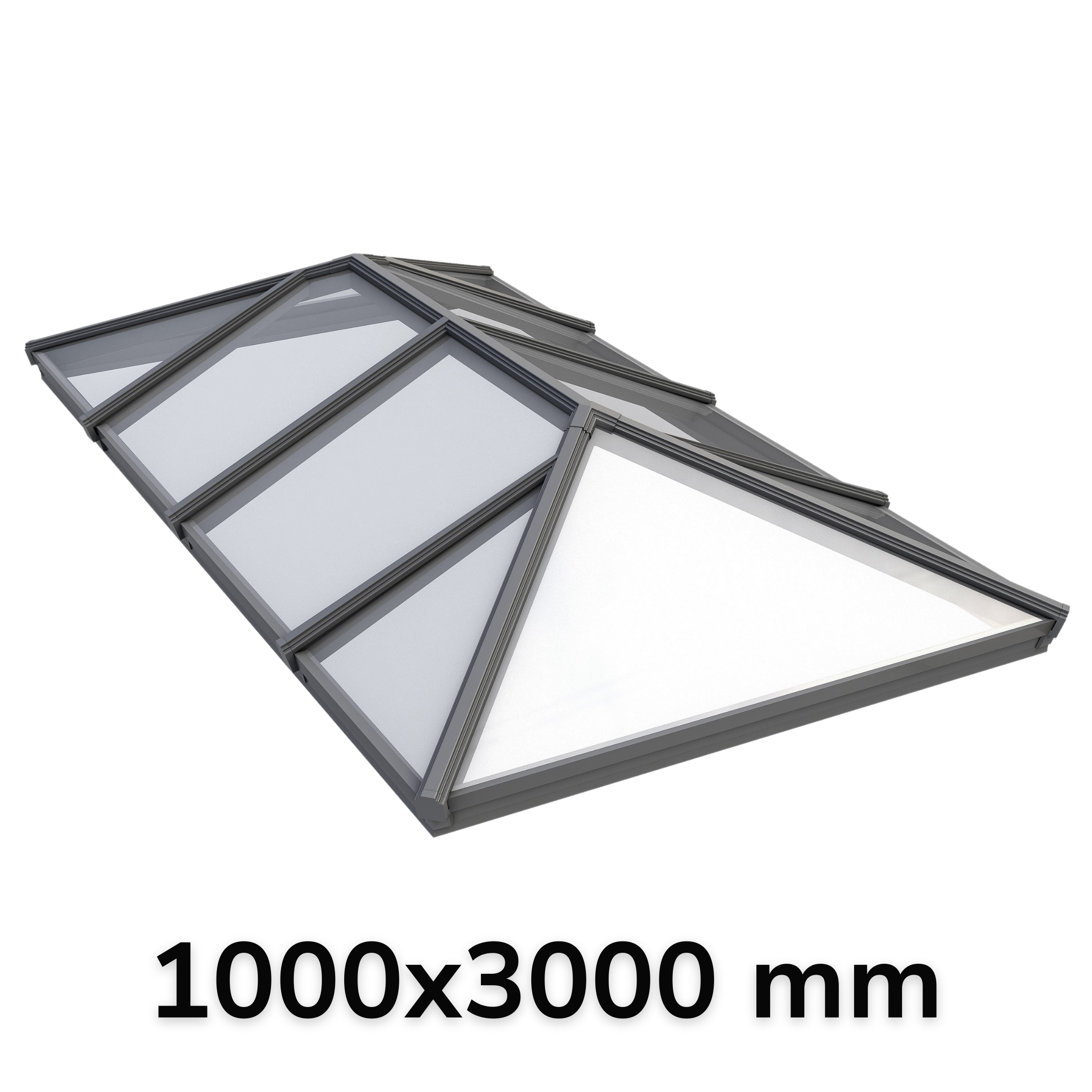 1000 x 3000 mm Korniche Style #6 Aluminium Roof Lantern