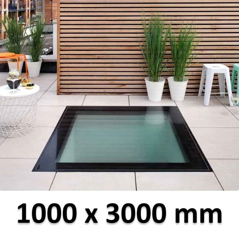 1000 x 3000 mm Framed Walk-on Skylight