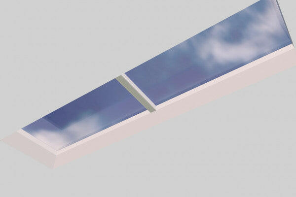 1000 x 3500 mm Fixed Glass Link Modular Skylight | 1 Fixed 0 Opening.