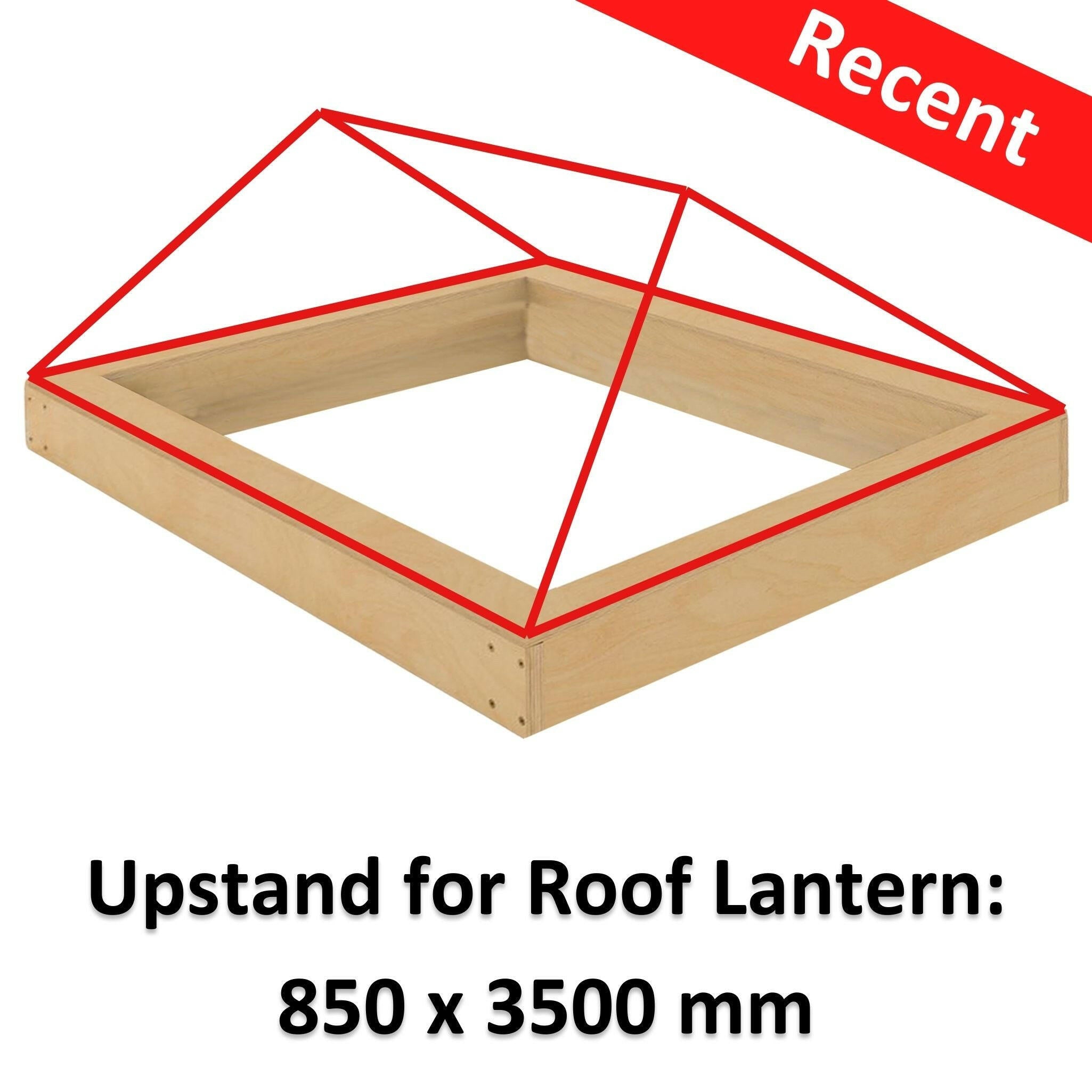 850 x 3500 mm WBP Insulated Upstand for Roof Lanterns.