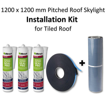 1200 x 1200 mm Pitched Roof Skylight (Tiled Roof) Installation Kit.