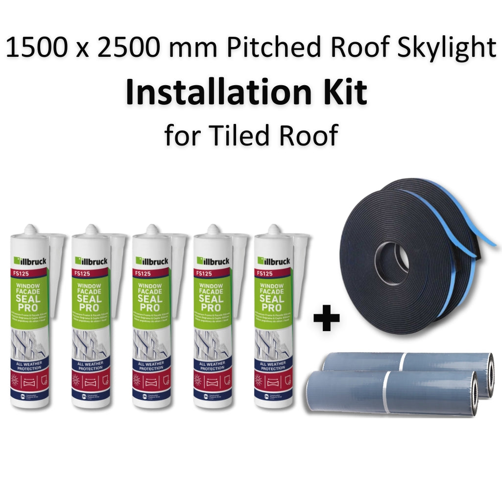 1500 x 2500 mm Pitched Roof Skylight (Tiled Roof) Installation Kit