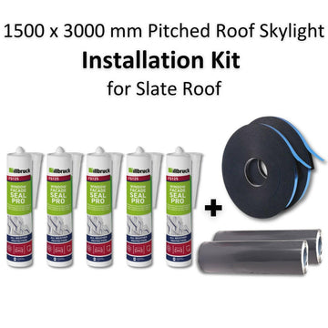 1500 x 3000 mm Pitched Roof Skylight (Slate Roof) Installation Kit.