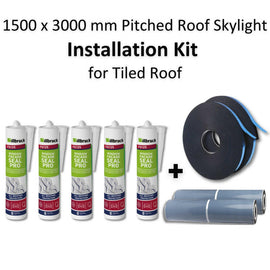 1500 x 3000 mm Pitched Roof Skylight (Tiled Roof) Installation Kit.