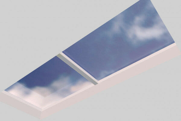 1500 x 4000 mm Fixed Glass Link Modular Skylight | 2 Fixed 0 Opening.