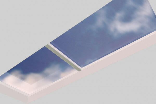 1500 x 4500 mm Fixed Glass Link Modular Skylight | 2 Fixed 0 Opening.