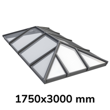1750 x 3000 mm Korniche Style #9 Aluminium Roof Lantern.