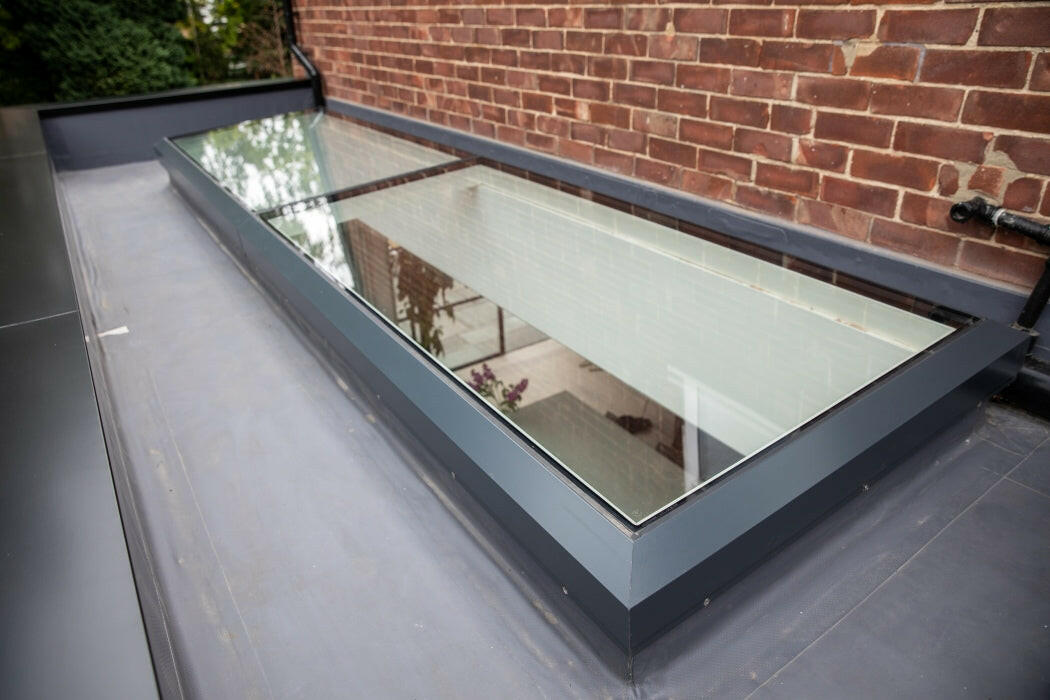 3000 x 3000 mm Fixed Glass Link Modular Skylight | 3 Fixed 0 Opening.