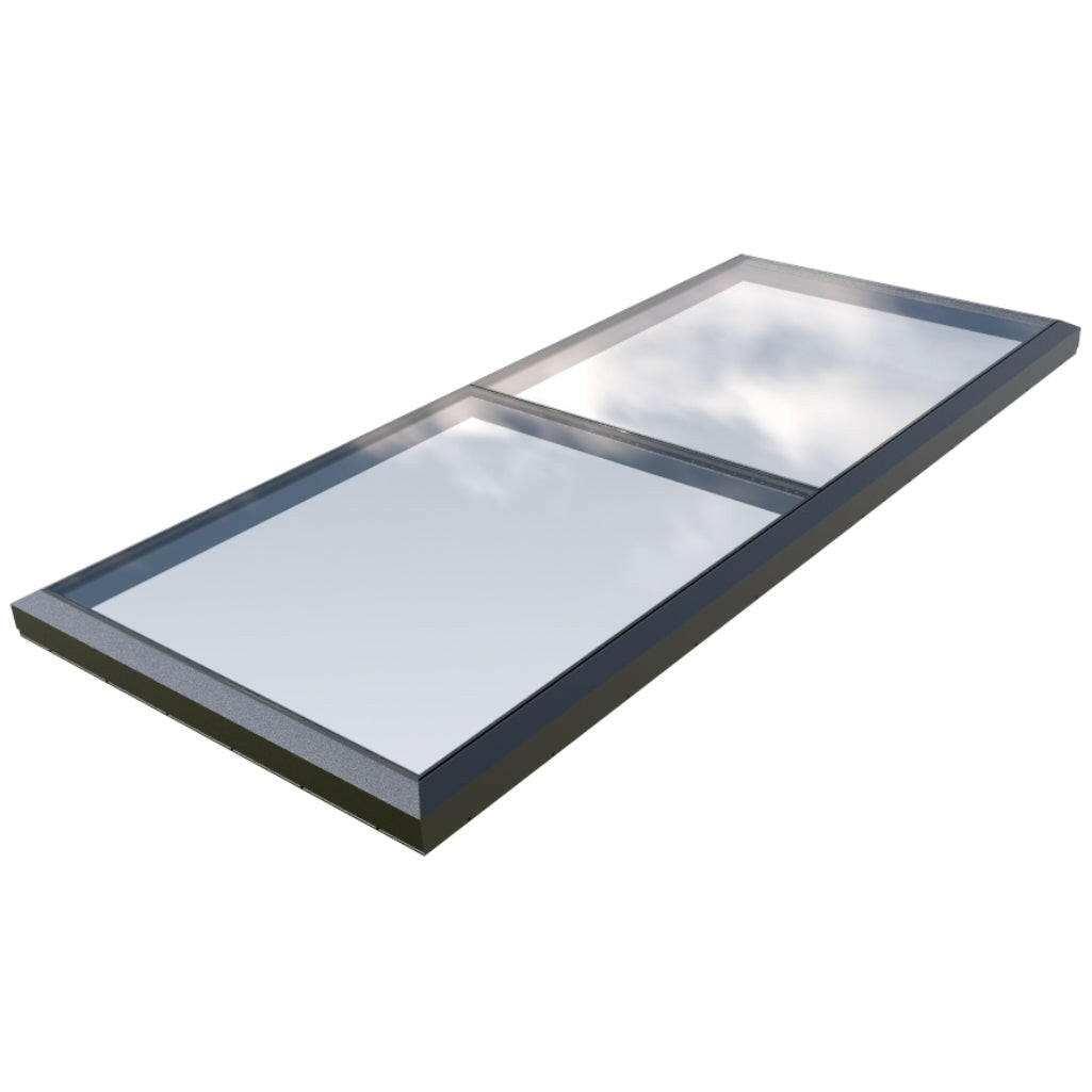 1500 x 3500 mm Fixed Glass Link Modular Skylight | 1 Fixed 0 Opening.