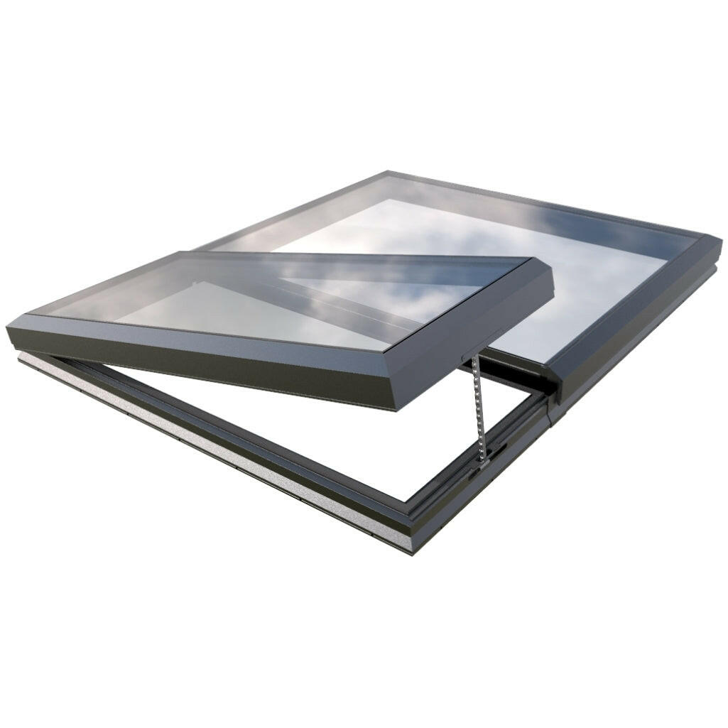 2000 x 2000 mm Electric Opening Glass Link Modular Skylight | 1 Fixed 1 Opening.