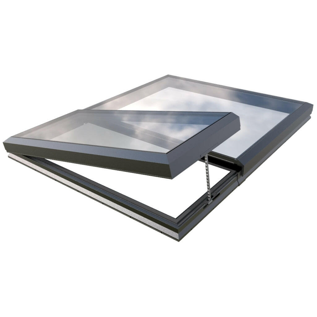 2000 x 2500 mm Electric Opening Glass Link Modular Skylight | 1 Fixed 1 Opening.