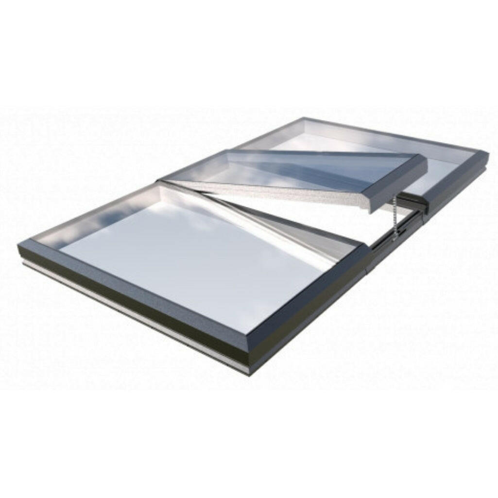 2000 x 3500 mm Electric Opening Glass Link Modular Skylight | 2 Fixed 1 Opening.