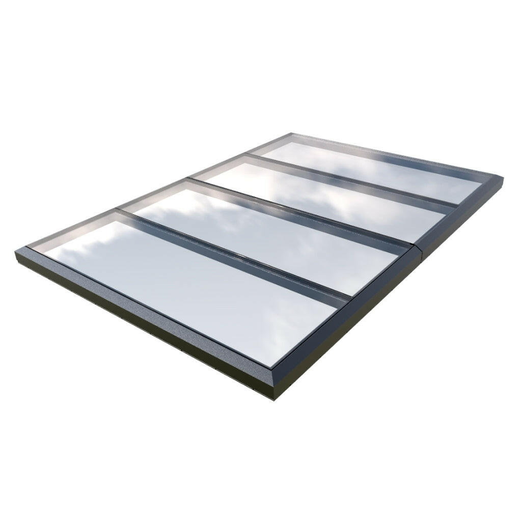 2000 x 4000 mm Fixed Glass Link Modular Skylight | 2 Fixed 0 Opening.