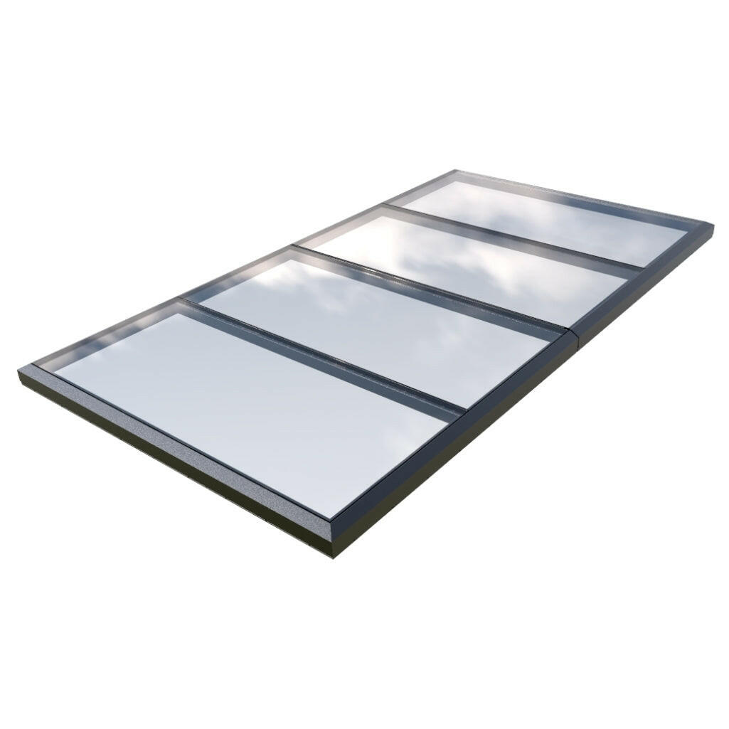 2000 x 4500 mm Fixed Glass Link Modular Skylight | 2 Fixed 0 Opening.