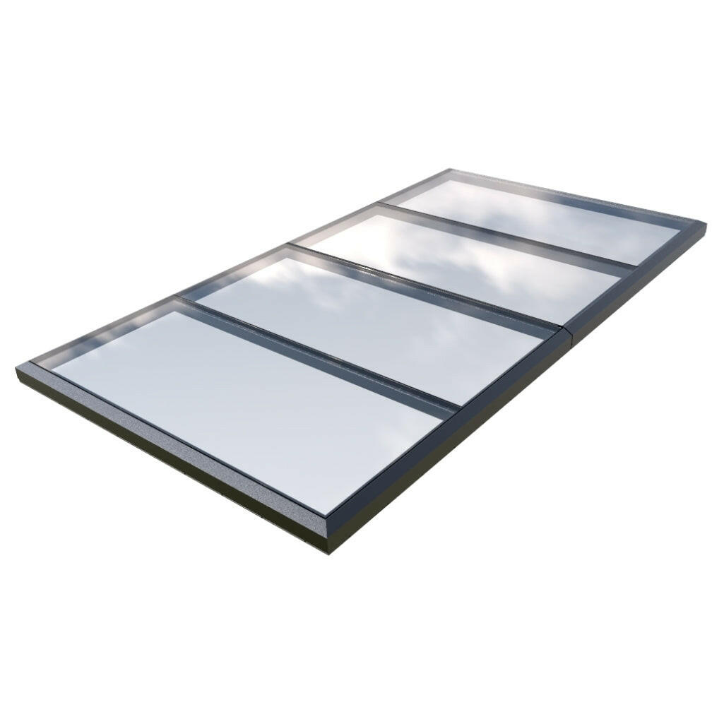 2000 x 5000 mm Fixed Glass Link Modular Skylight | 2 Fixed 0 Opening.