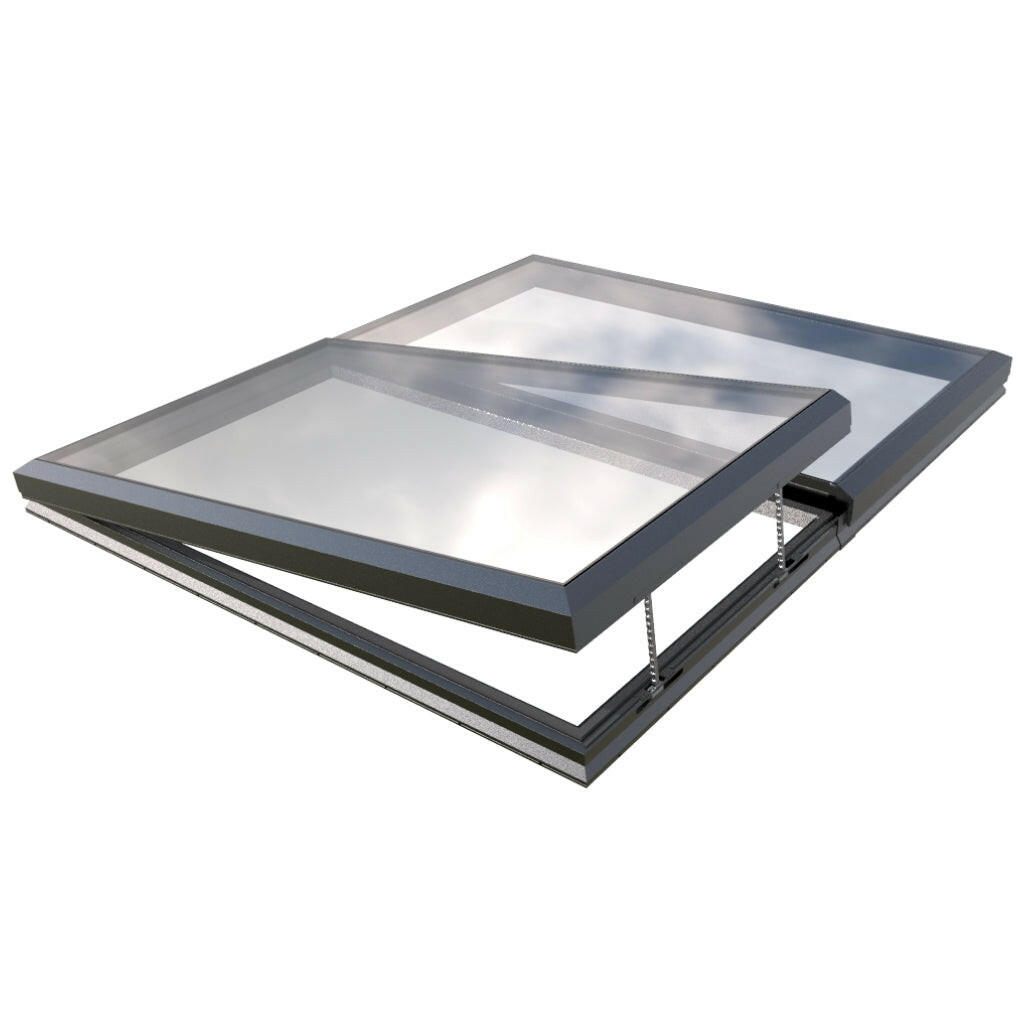 2500 x 3000 mm Electric Opening Glass Link Modular Skylight | 1 Fixed 1 Opening.