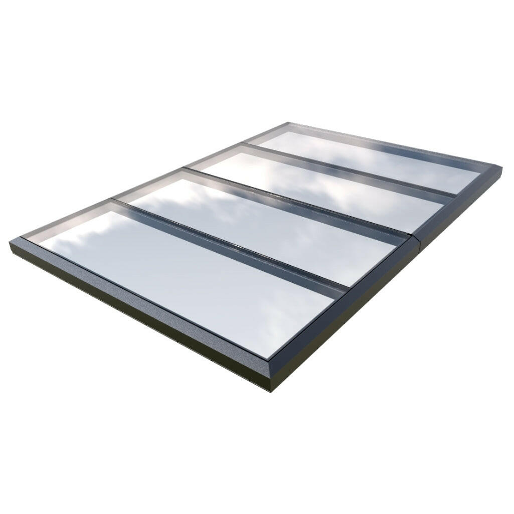 2500 x 3500 mm Fixed Glass Link Modular Skylight | 2 Fixed 0 Opening.