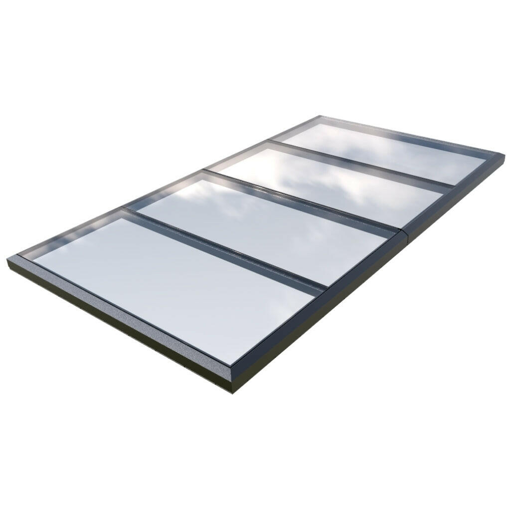 2500 x 4500 mm Fixed Glass Link Modular Skylight | 2 Fixed 0 Opening.