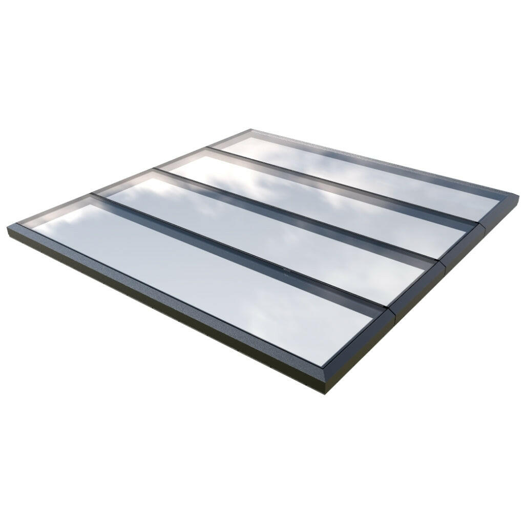 3000 x 4500 mm Fixed Glass Link Modular Skylight | 4 Fixed 0 Opening.