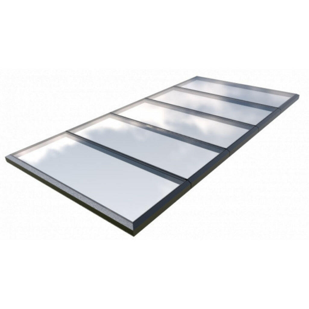 3000 x 6000 mm Fixed Glass Link Modular Skylight | 5 Fixed 0 Opening.