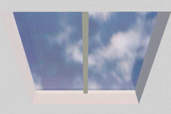 2000 x 2000 mm Fixed Glass Link Modular Skylight | 1 Fixed 0 Opening.