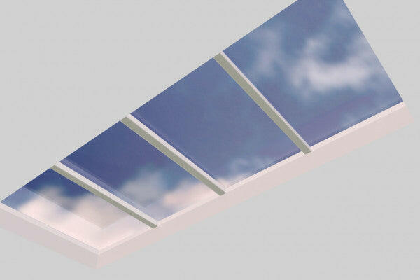 2000 x 5000 mm Fixed Glass Link Modular Skylight | 2 Fixed 0 Opening.