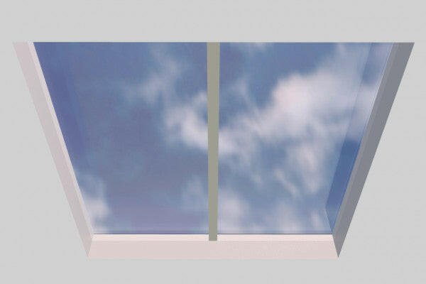 2500 x 2500 mm Fixed Glass Link Modular Skylight | 1 Fixed 0 Opening.