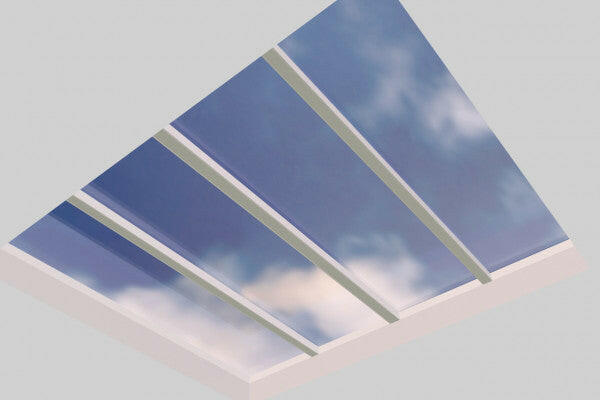 3000 x 3500 mm Fixed Glass Link Modular Skylight | 2 Fixed 0 Opening.