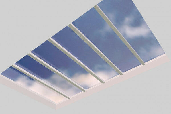 3000 x 5000 mm Fixed Glass Link Modular Skylight | 3 Fixed 0 Opening.