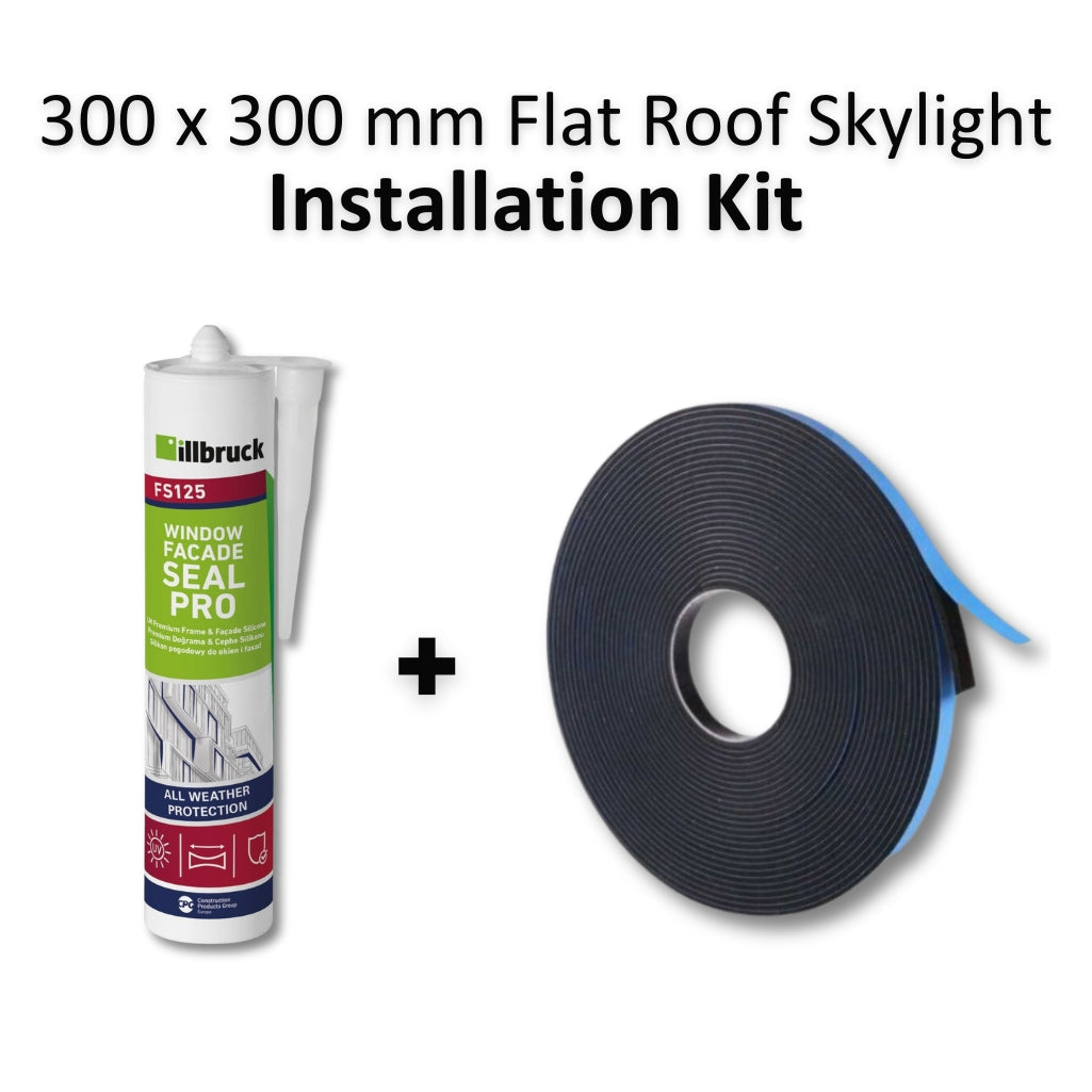 300 x 300 mm Flat Roof Skylight Installation Kit