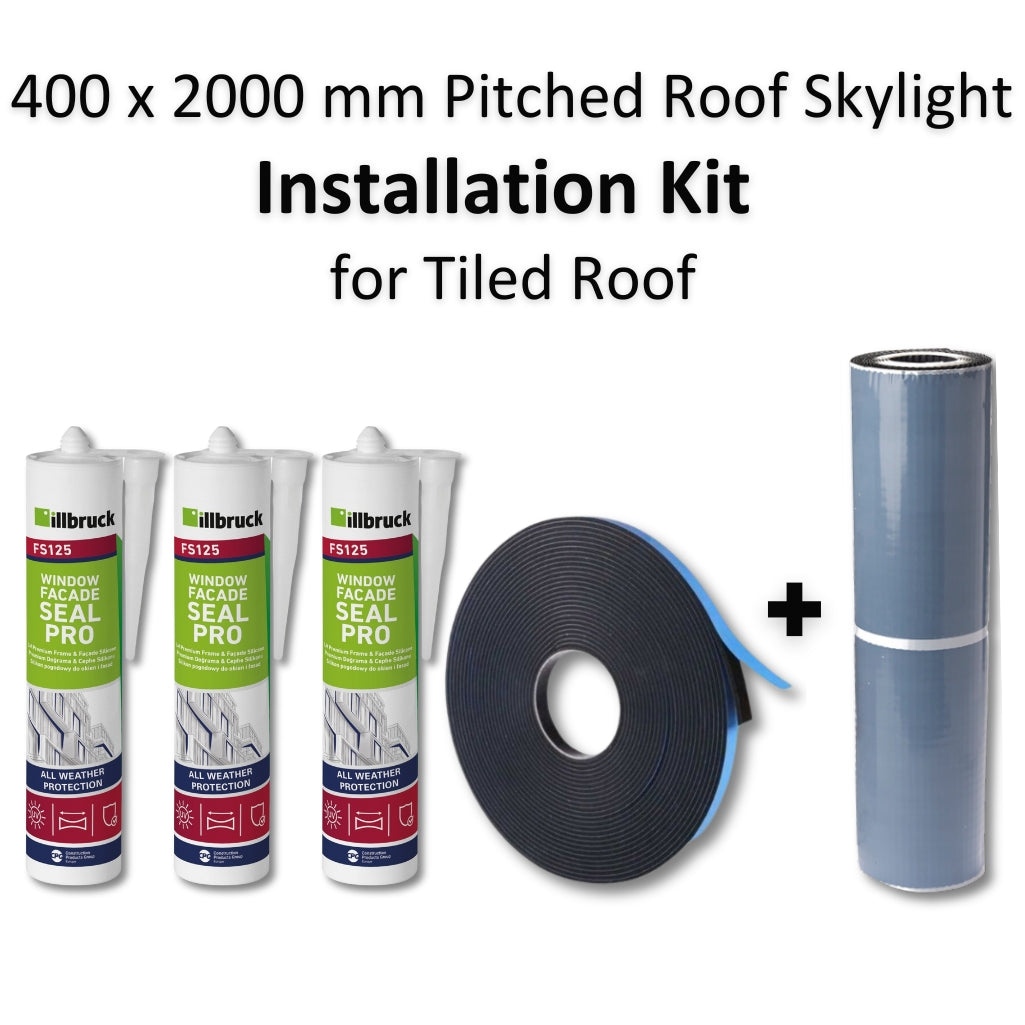 400 x 2000 mm Pitched Roof Skylight (Tiled Roof) Installation Kit