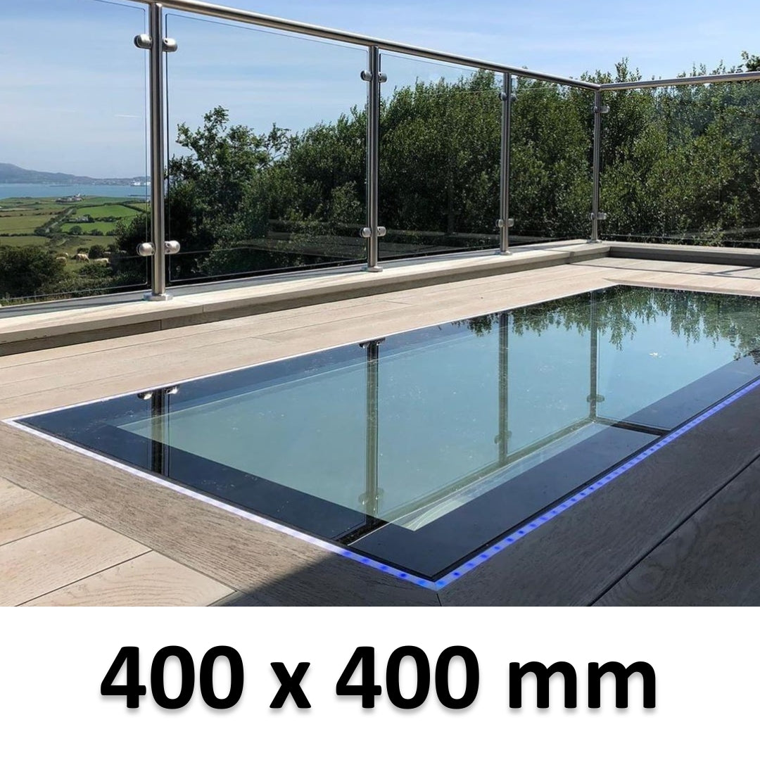 400 x 400 mm Frameless Walk-on Skylight