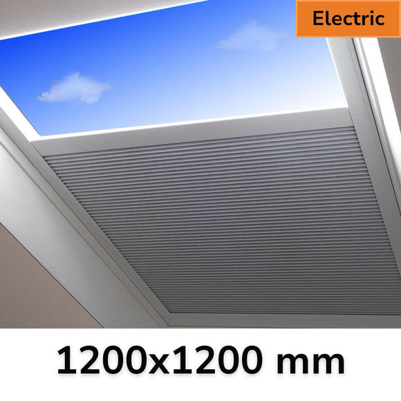 1200 x 1200 mm Electric Blinds for Flat / Pitched Roof Skylights & Roof Lanterns.