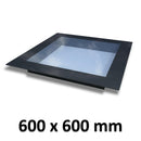 600 x 600 mm Frameless Skylight for Flat Roof - Triple Glazed.
