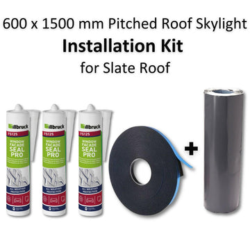 600 x 1500 mm Pitched Roof Skylight (Slate Roof) Installation Kit.