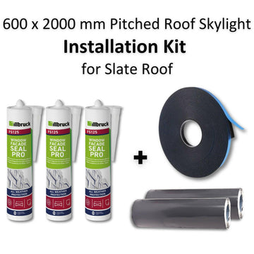 600 x 2000 mm Pitched Roof Skylight (Slate Roof) Installation Kit.