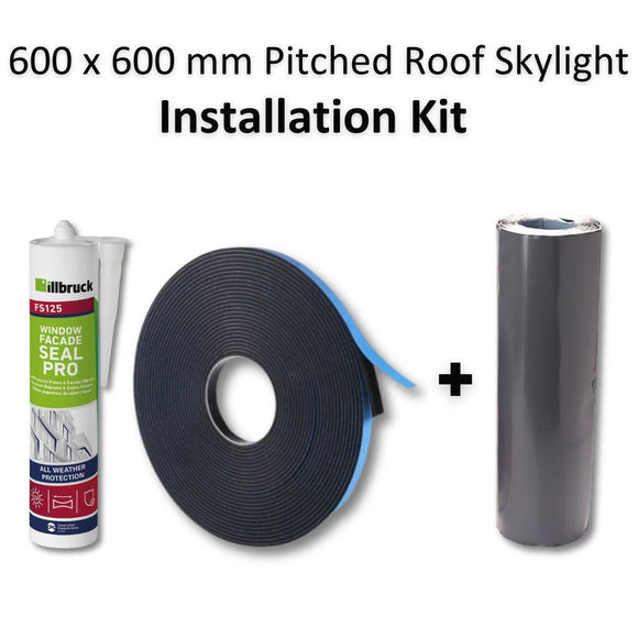 600 x 600 mm Pitched Roof Skylight (Slate Roof) Installation Kit.
